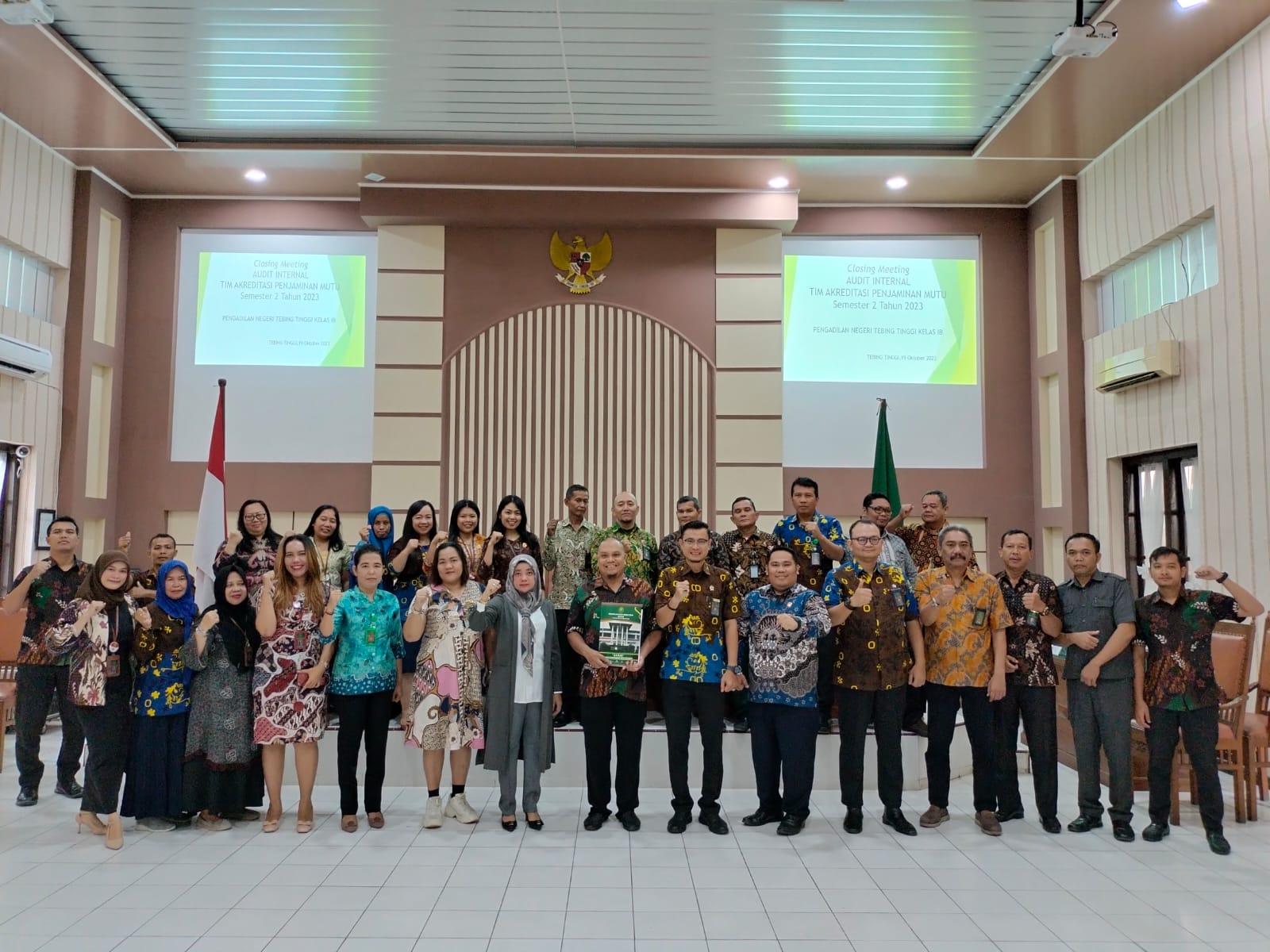 Closing Meeting Audit Internal Tim Akreditasi Penjaminan Mutu Semester II Tahun 2023 Pengadilan Negeri Tebing Tinggi