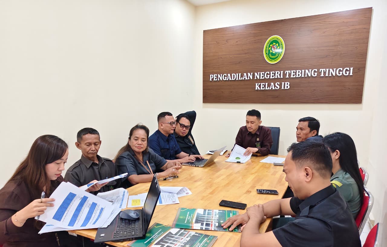 Rapat Monitoring dan Evaluasi Capaian Kinerja Triwulan II Tahun 2026 Pengadilan Negeri Tebing Tinggi